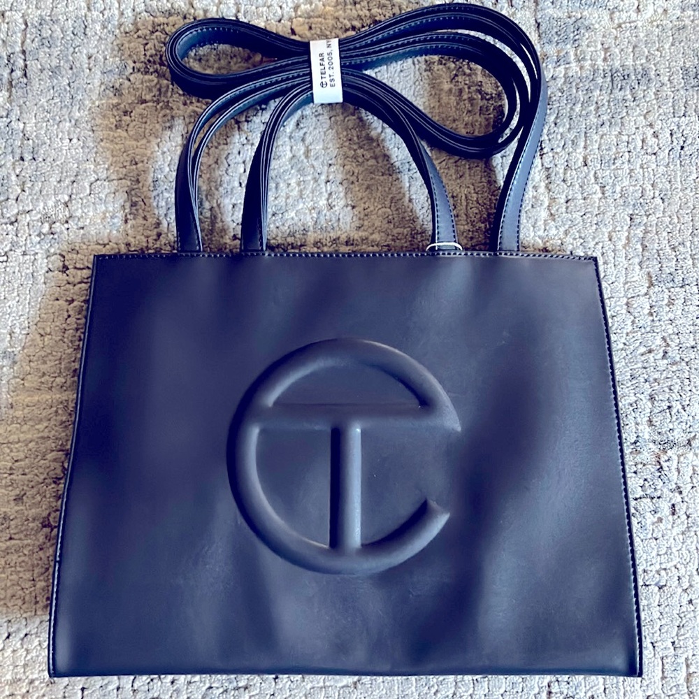 Brand NWT & original packaging Telfar medium shopping bag. Gorgeous navy color